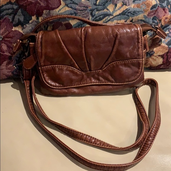 Cross body brown leather purse - Picture 3 of 6